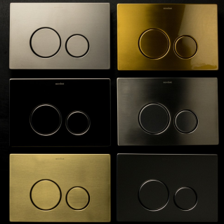 Кнопка смыва Boheme 649-GM оружейная сталь